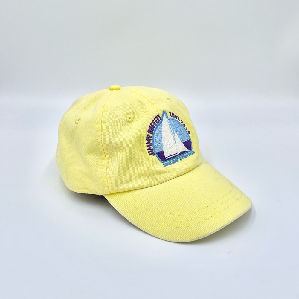 Jimmy Buffet 2014 This One’s For You Tour Yellow Strap Back Cap Hat Adult OS